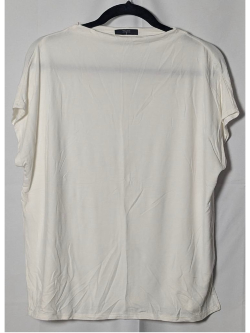 Tahari White Short Sleeve Blouse Top Large